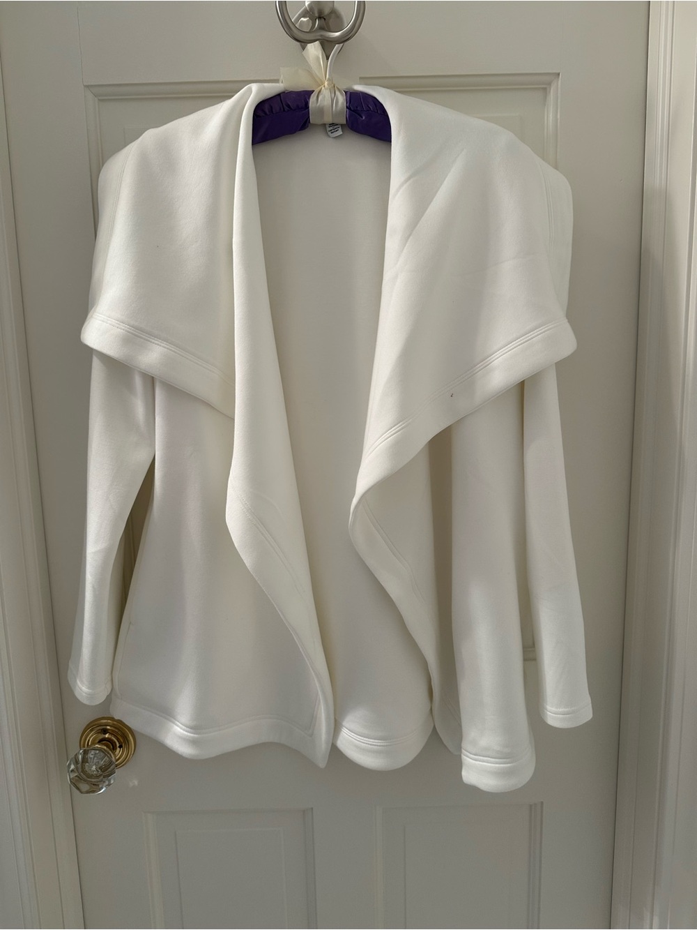 SPANX White Draped Open-Front Cardigan